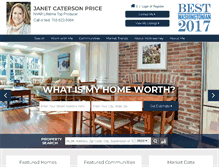 Tablet Screenshot of janetpricehomes.com